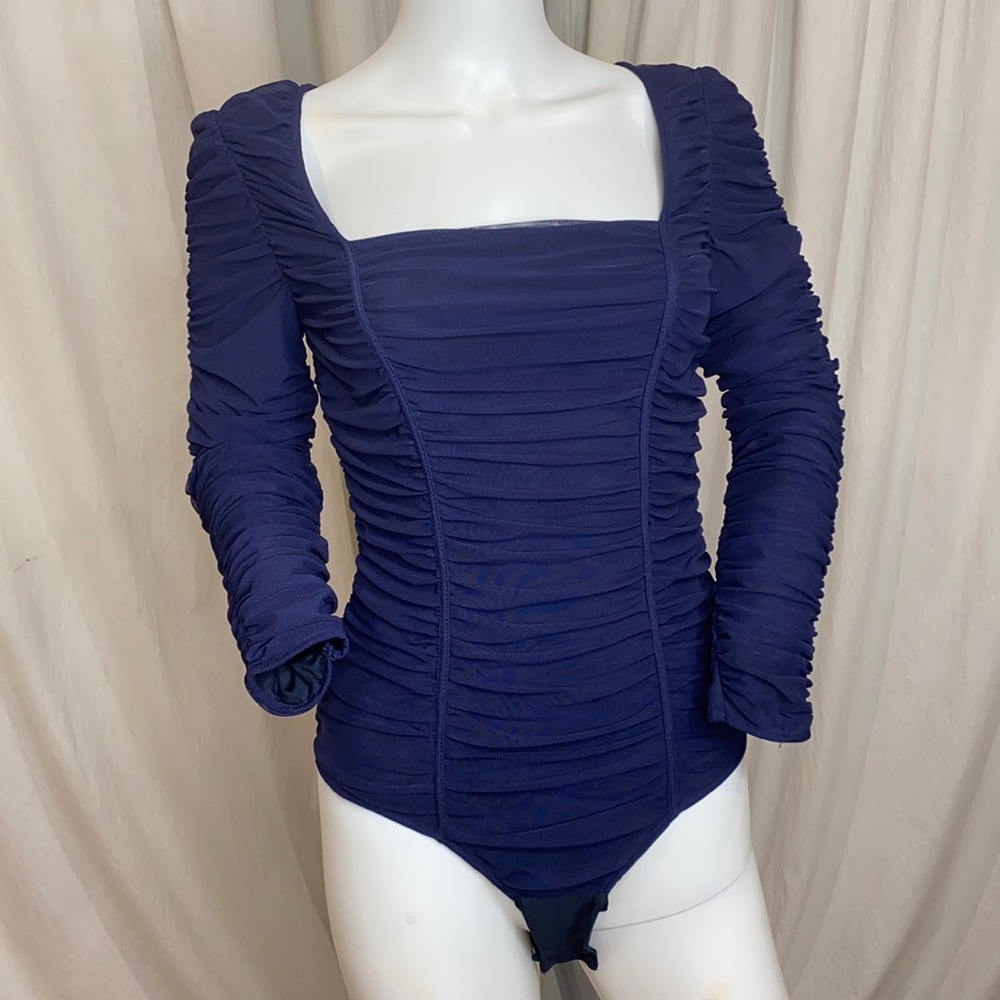 Zara ruched bodysuit.